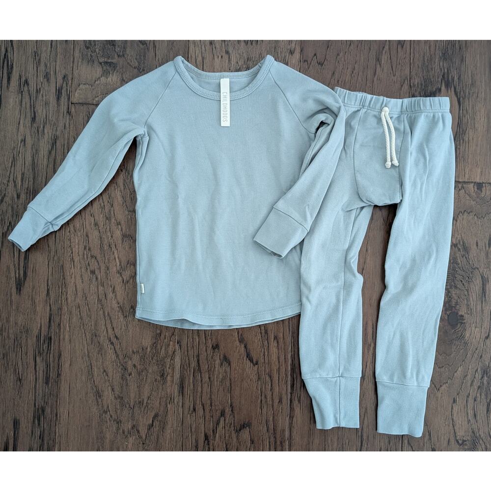 Childhoods Clothing Rib Knit Light Blue Set